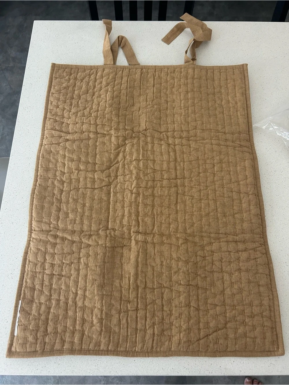 Pottery Barn Pick Stitch Quilted Standard Shams Harvest Gold Set of 2